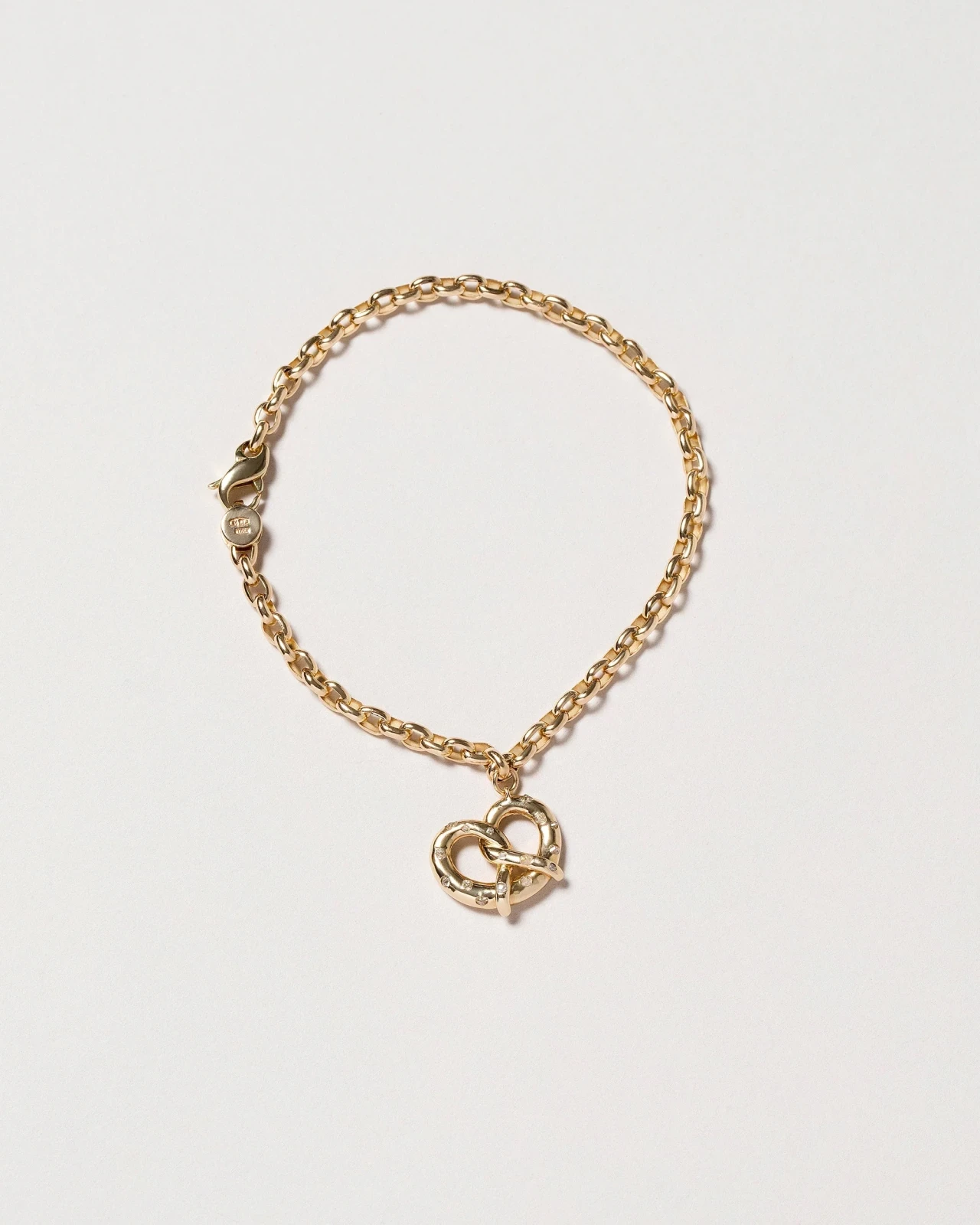 Salted Pretzel Charm Bracelet