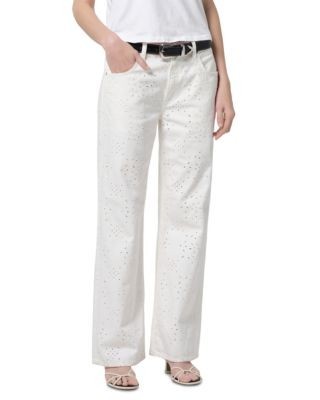 Citizens of Humanity Lindz Easy Straight Leg High Rise Jeans in Blanc