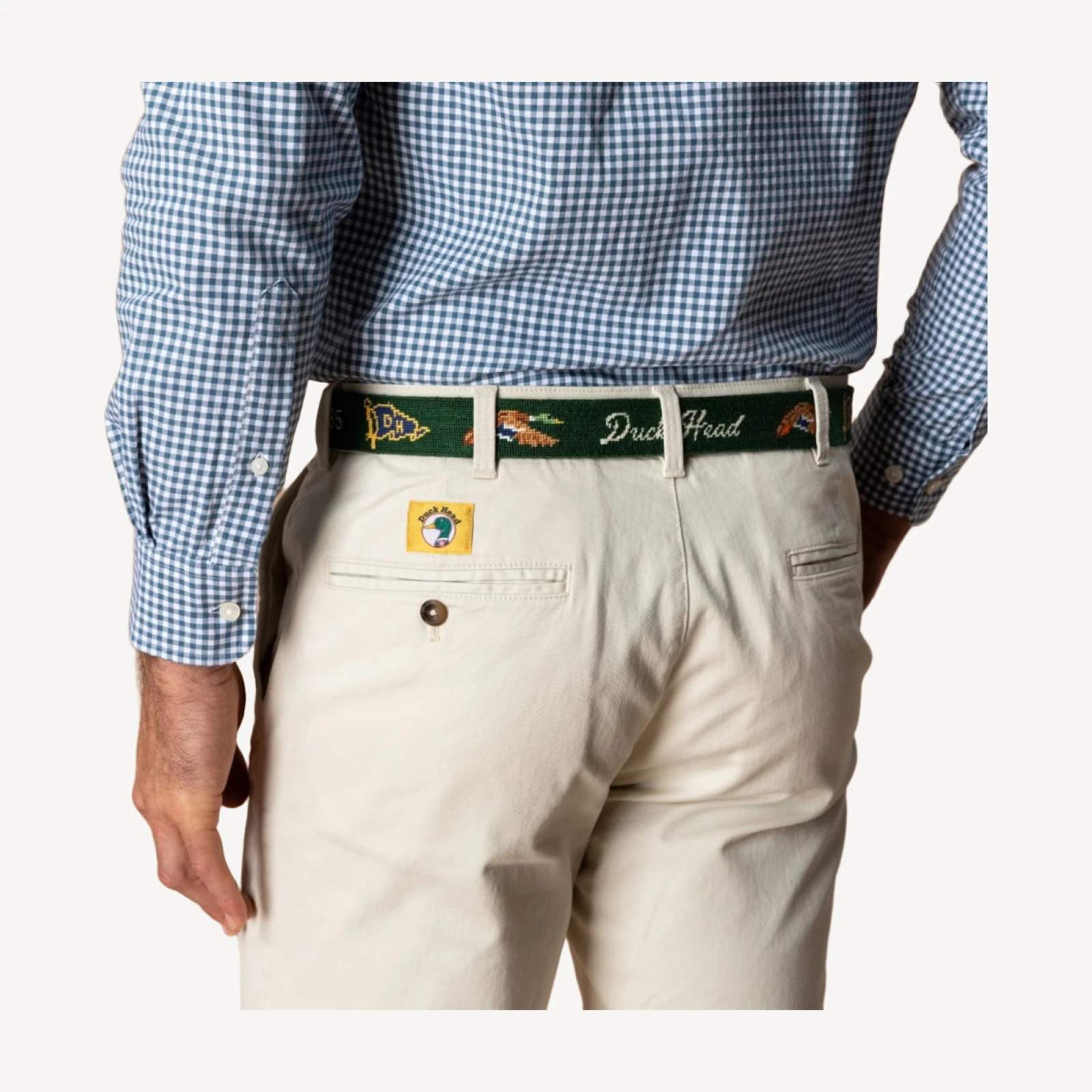 Classic Fit Gold School Chino - Stone Gold Patch