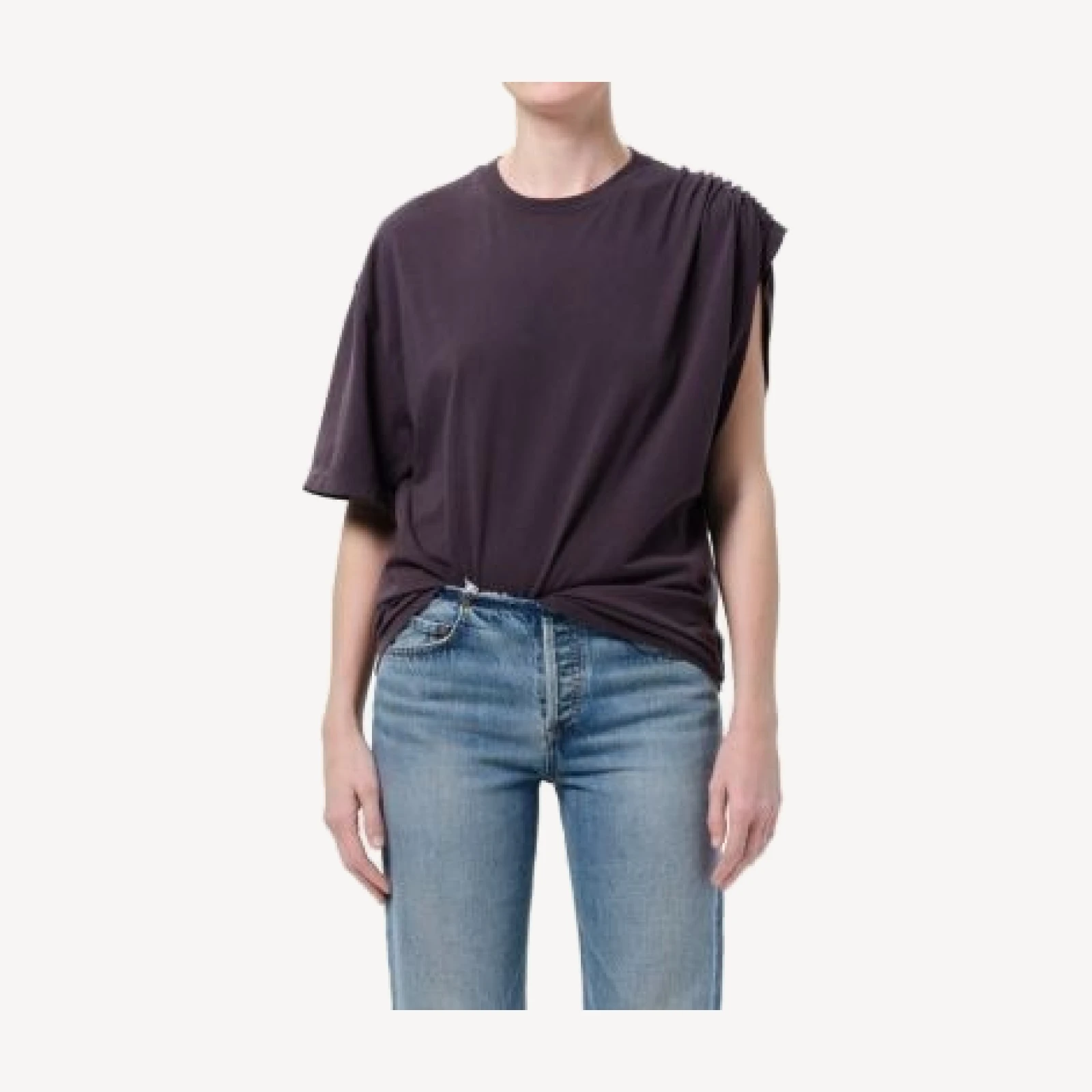 Agolde Roma Oversized One Shoulder T Shirt