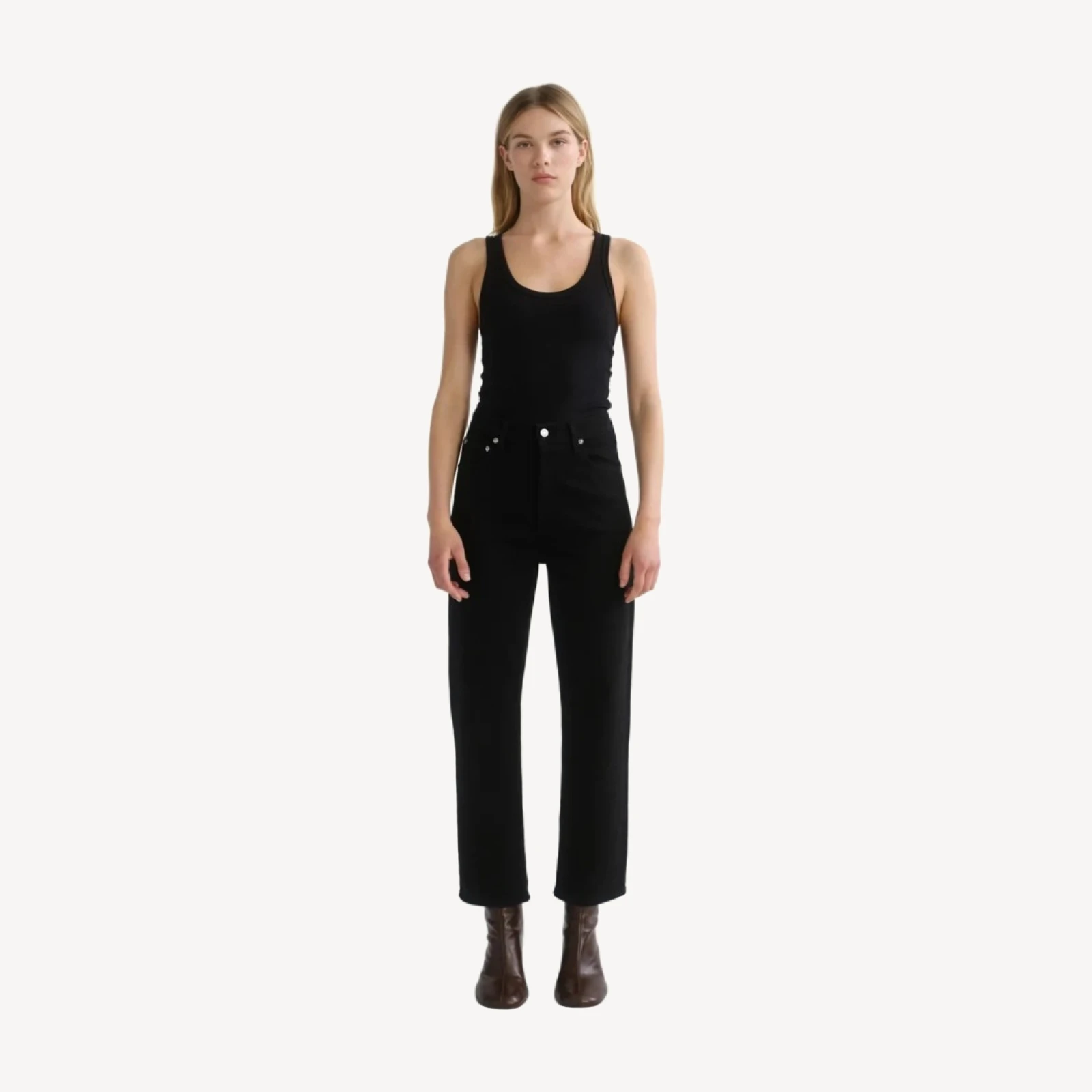 90's Pinch Waist Crop (Weightless Stretch) in Cover