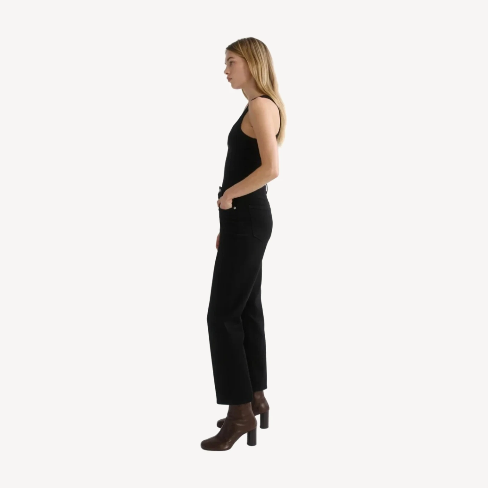 90's Pinch Waist Crop (Weightless Stretch) in Cover