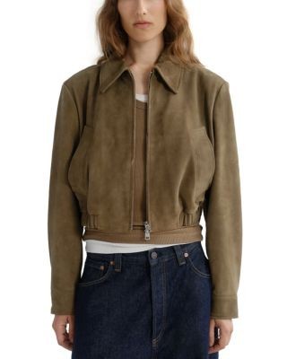 Agolde Nahla Suede Cropped Jacket
