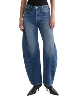 Agolde Luna Pieced High Rise Curved Tapered Jeans in Logical