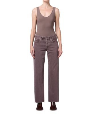 Agolde High Rise Loose Jeans in Mauvine