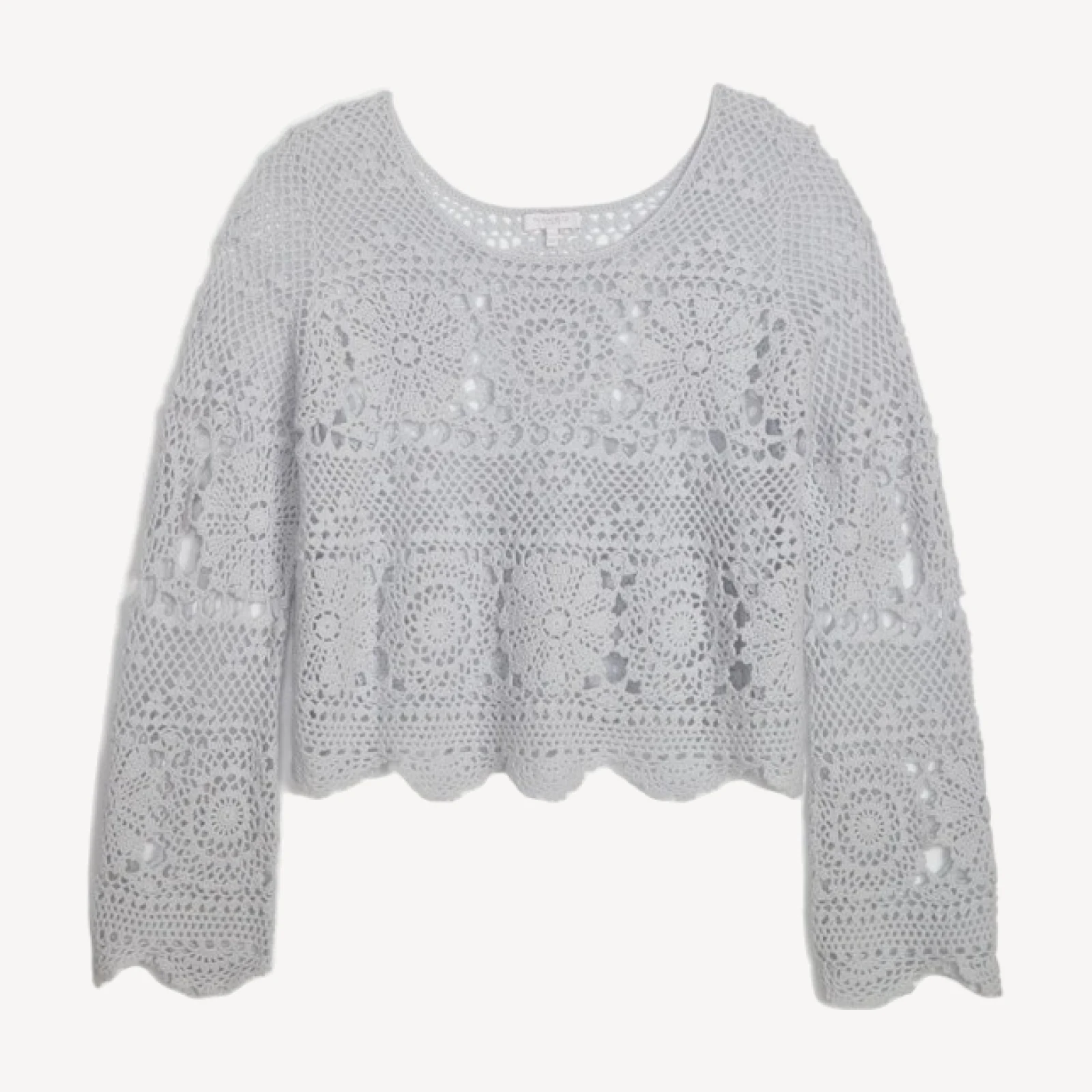BRIA CROCHET CREWNECK - CLOUD