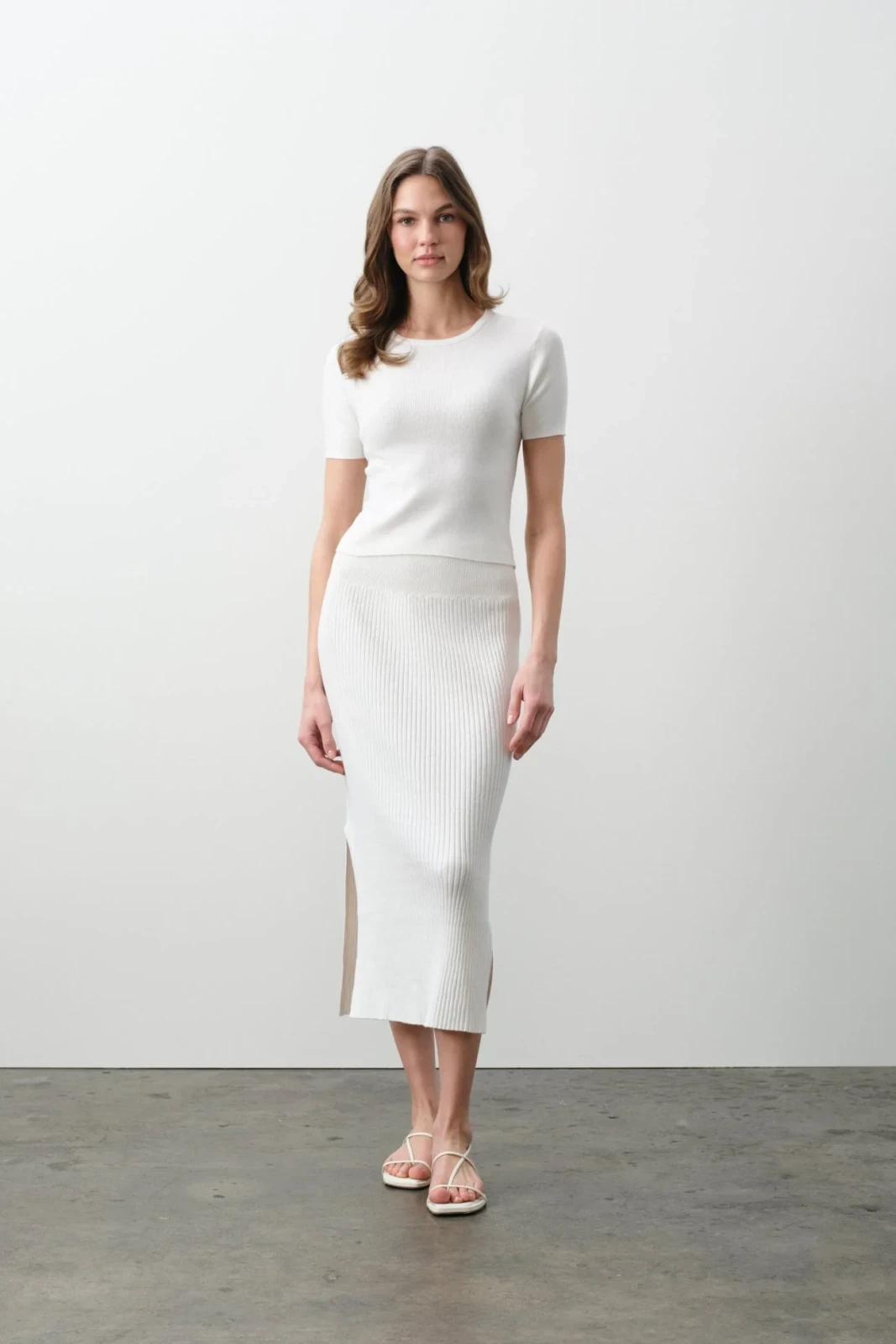 AUBRIE MIDI SKIRT - ECRU