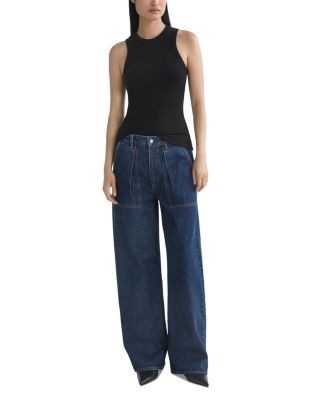 Agolde Low Curve Utility High Rise Tapered Jeans in Rank