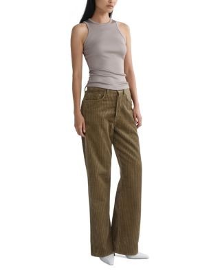 Agolde Vintage High Rise Loose Corduroy Jeans in French Khaki