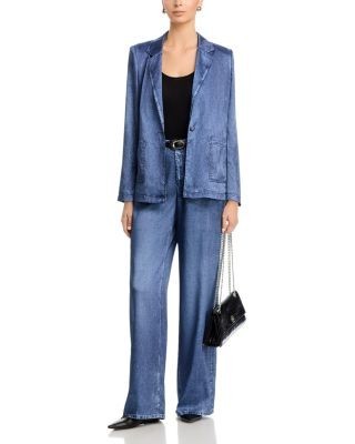 Kobi Halperin Veronica Denim Print Satin Jacket, photo 2