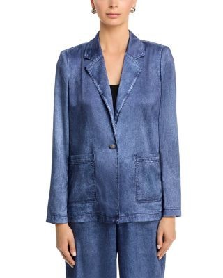 Kobi Halperin Veronica Denim Print Satin Jacket, photo 3