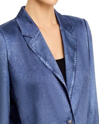 Kobi Halperin Veronica Denim Print Satin Jacket, photo 6