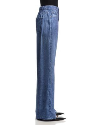 Kobi Halperin Sage Denim Print Satin Pants, photo 3