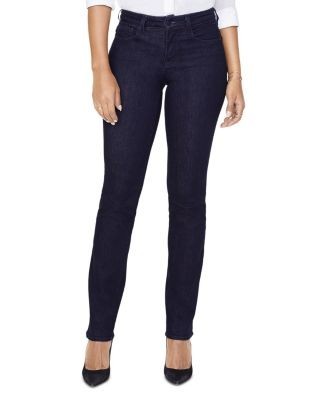 Nydj Marilyn High Rise Straight Jeans in Rinse