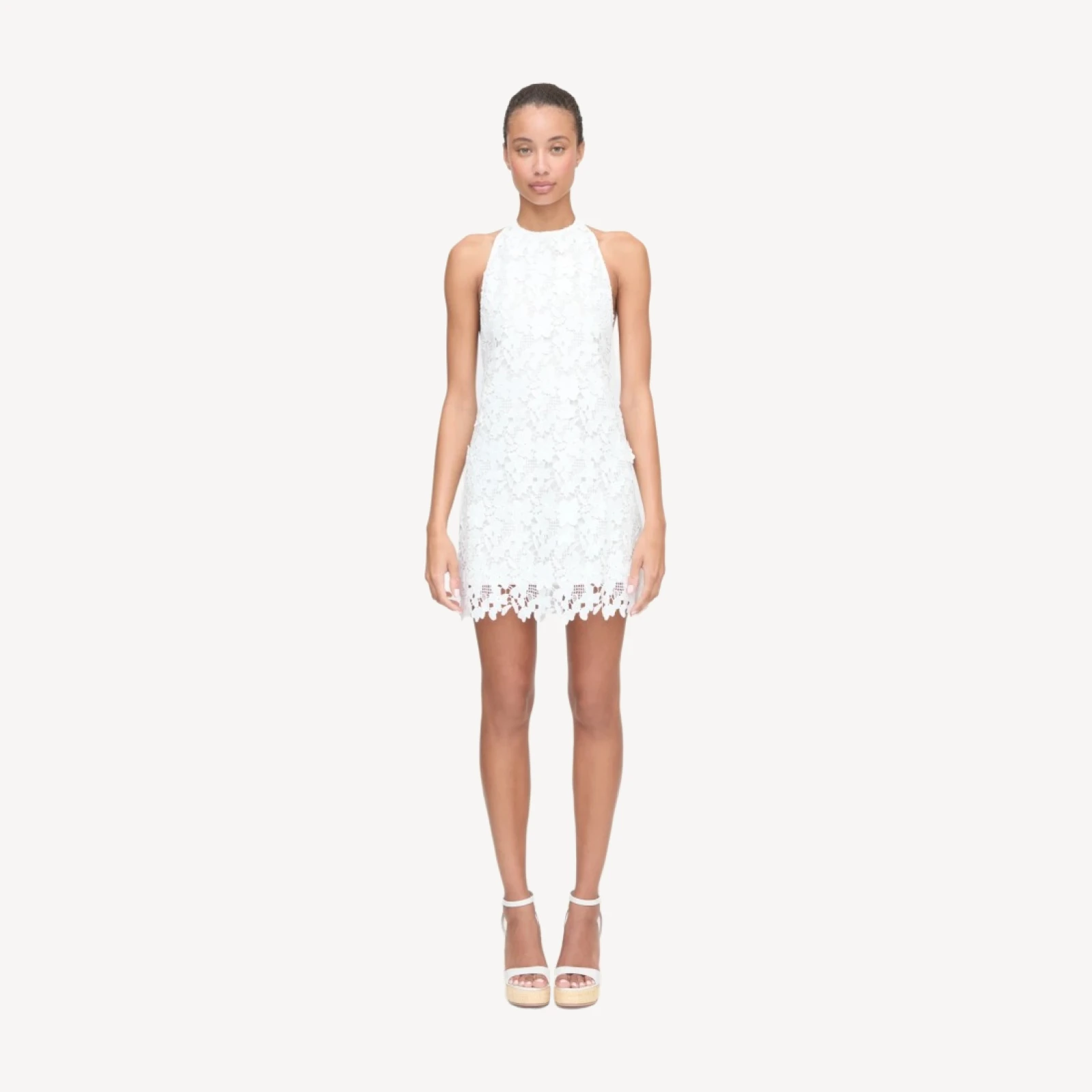 The Sasha Dress - White Floral Lace