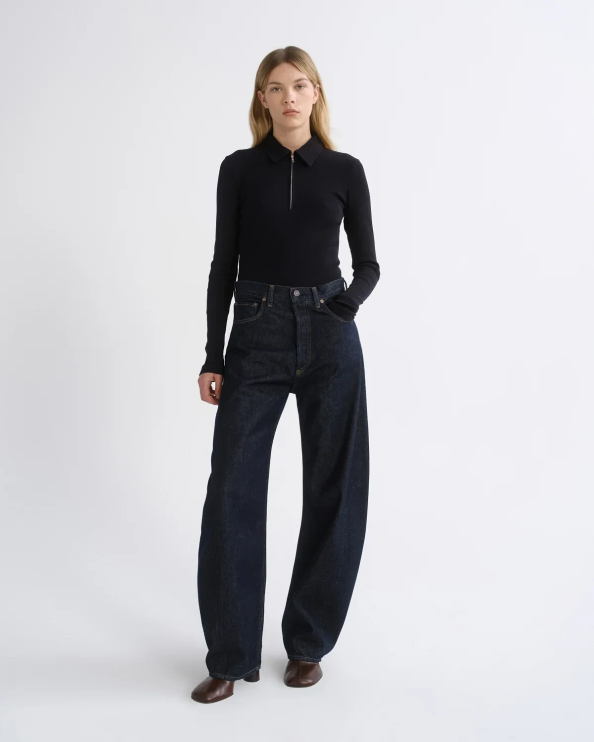 Luna High Rise Pieced Taper (Weightless) in Rinse