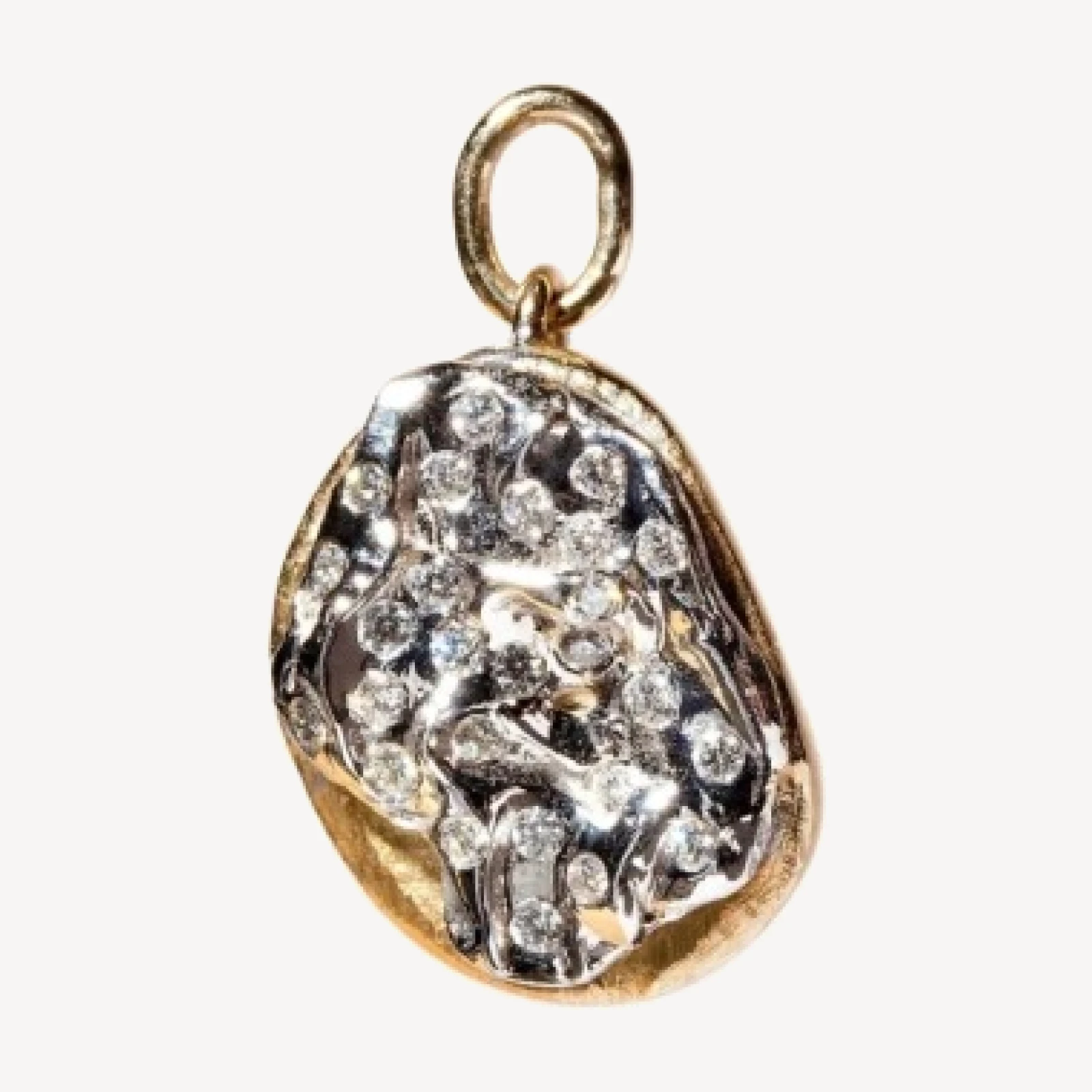 Plain Bagel Charm with Diamond Cream Cheese