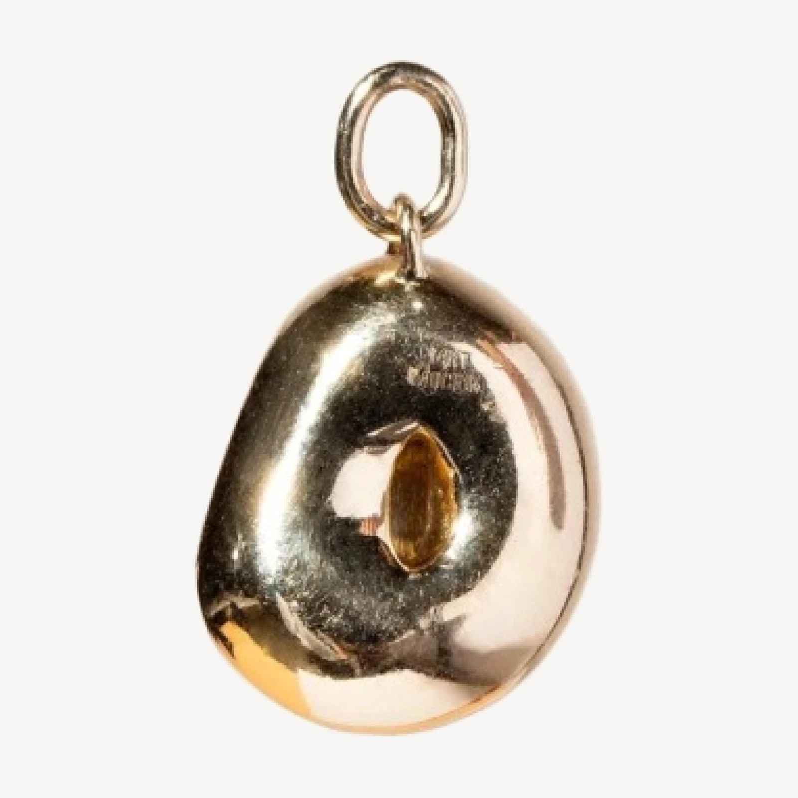 Plain Bagel Charm with Diamond Cream Cheese