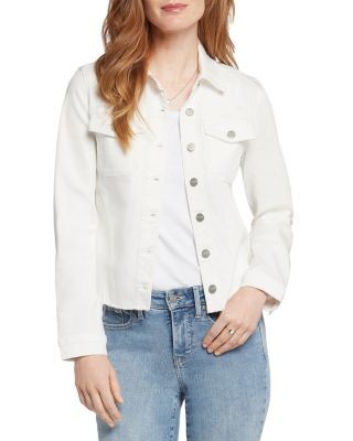 Nydj Frayed Hem Denim Jacket