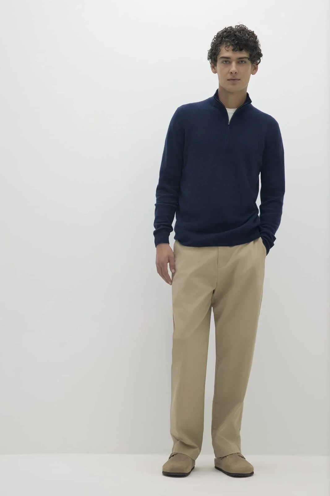 PHILLIP QUARTER-ZIP CASHMERE SWEATER - OXFORD NAVY