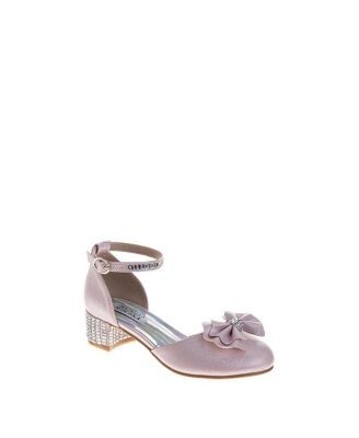 Badgley Mischka Girls' Ribbon and Gemstones Sparkly Dress Sandals - Toddler, Little Kid, Big Kid