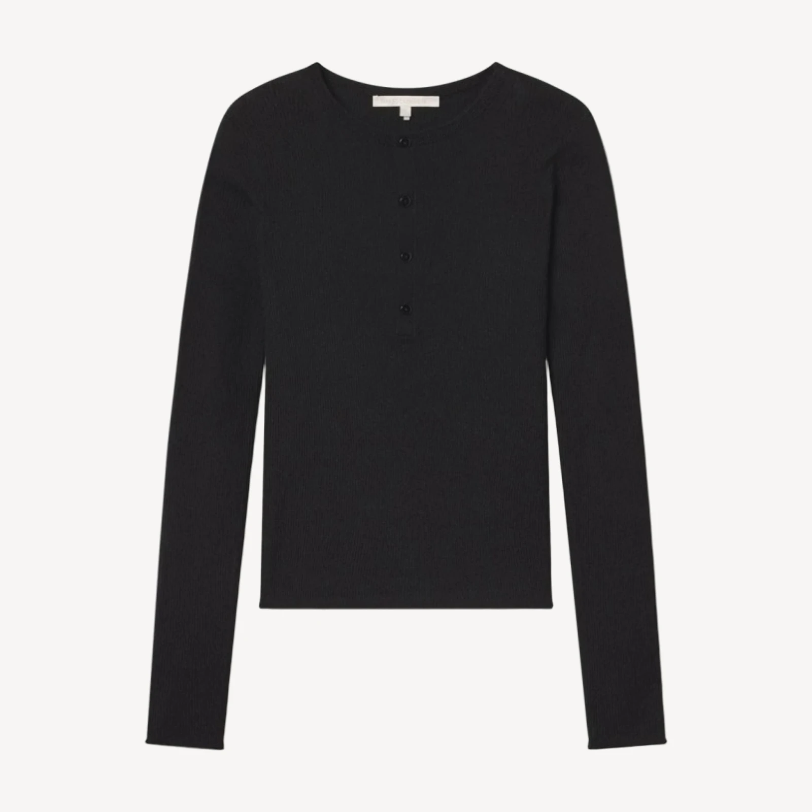 MARLOWE CASHMERE HENLEY - BLACK