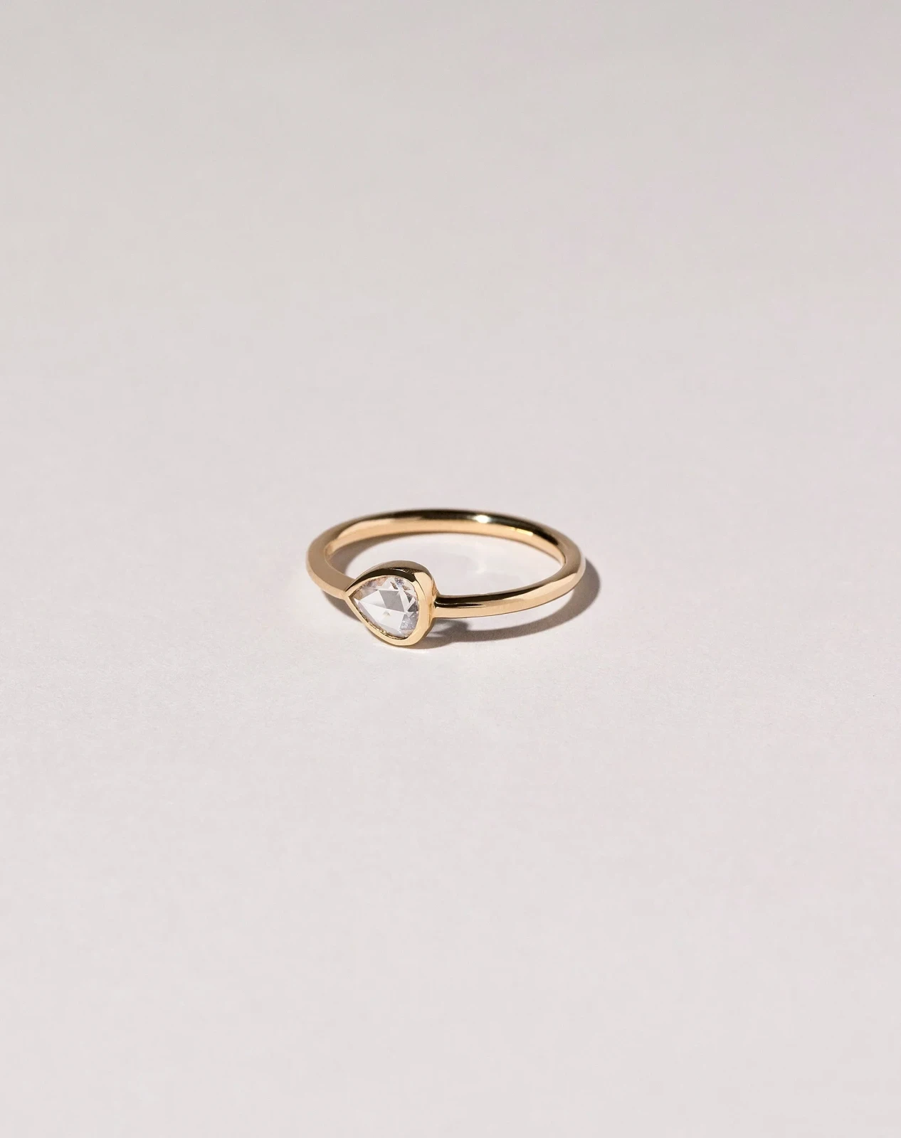 Rose Cut Pear Diamond Ring