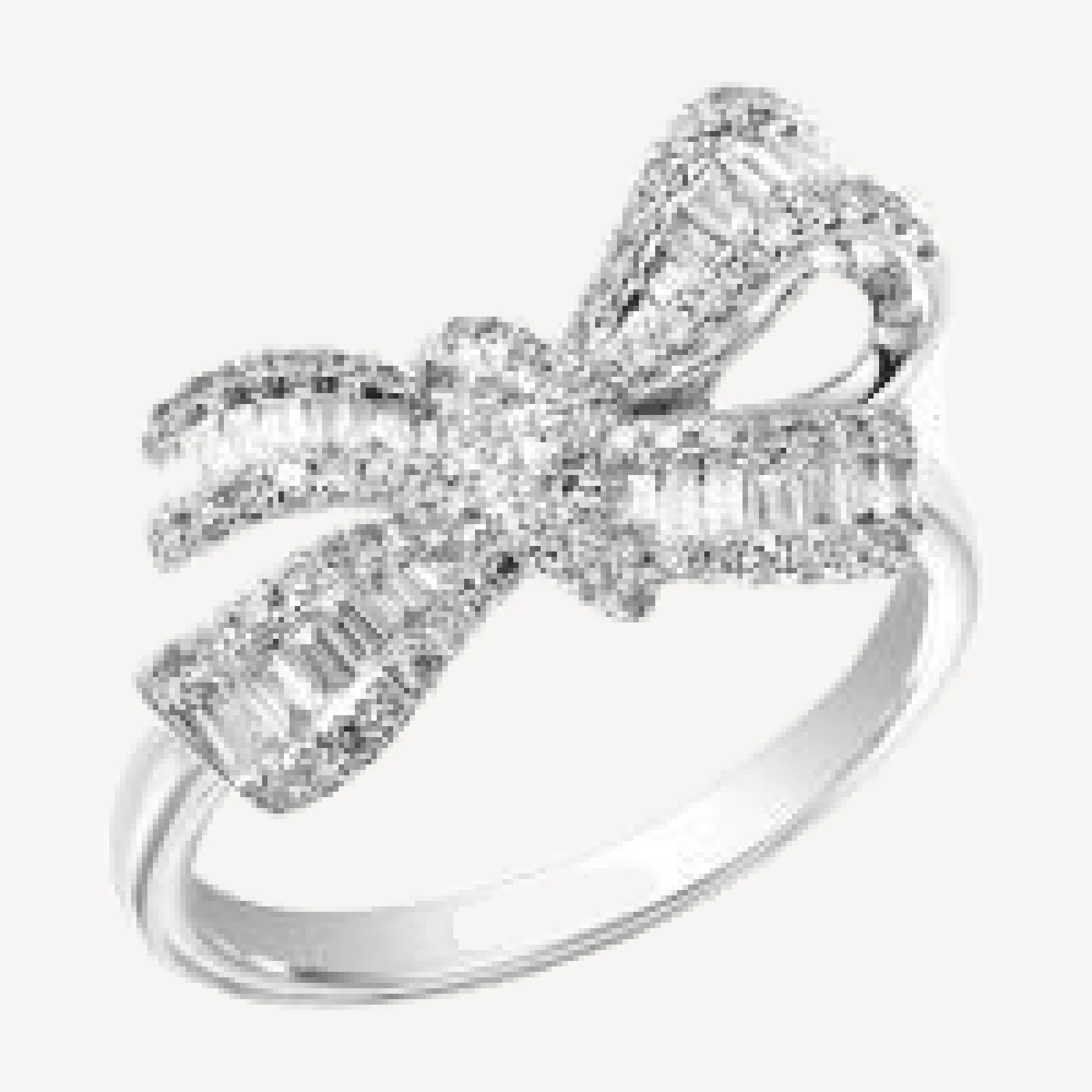 Bloomingdale's Fine Collection Diamond Bow Ring in 14K White Gold, 0.55 tcw