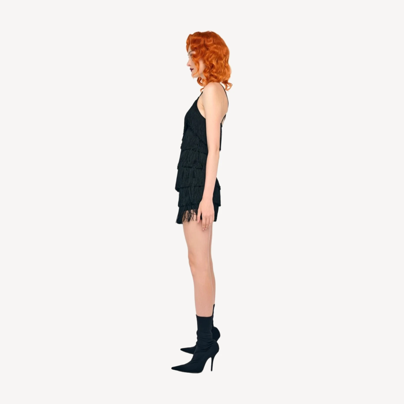 FRINGE SLIP MINI DRESS
