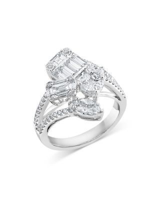 Bloomingdale's Fine Collection Diamond Bypass Ring in 14K White Gold, 1.80 tcw