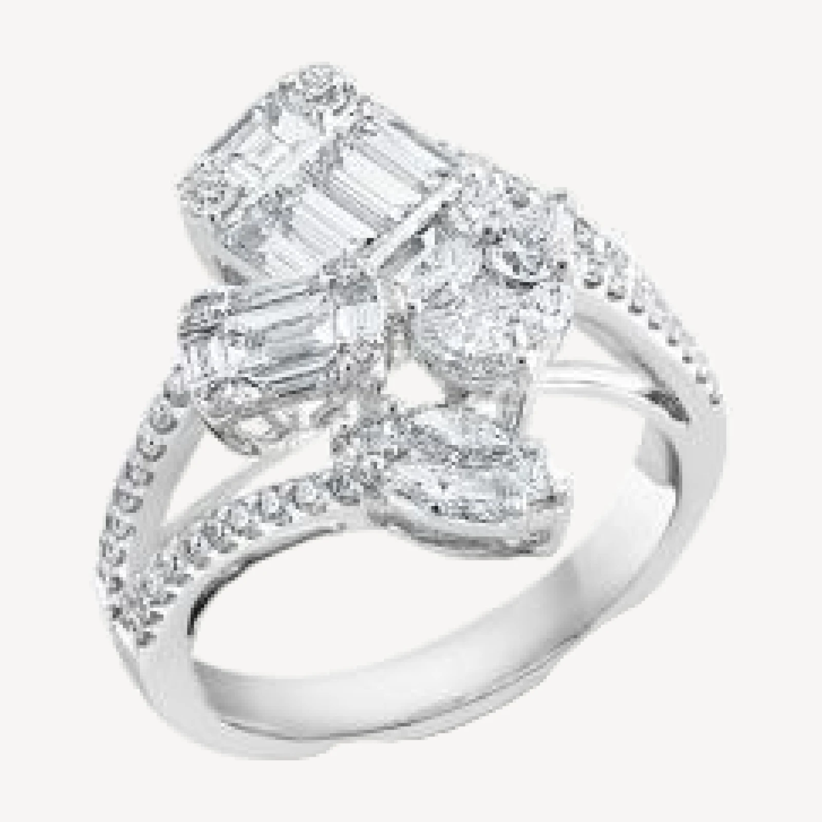 Bloomingdale's Fine Collection Diamond Bypass Ring in 14K White Gold, 1.80 tcw