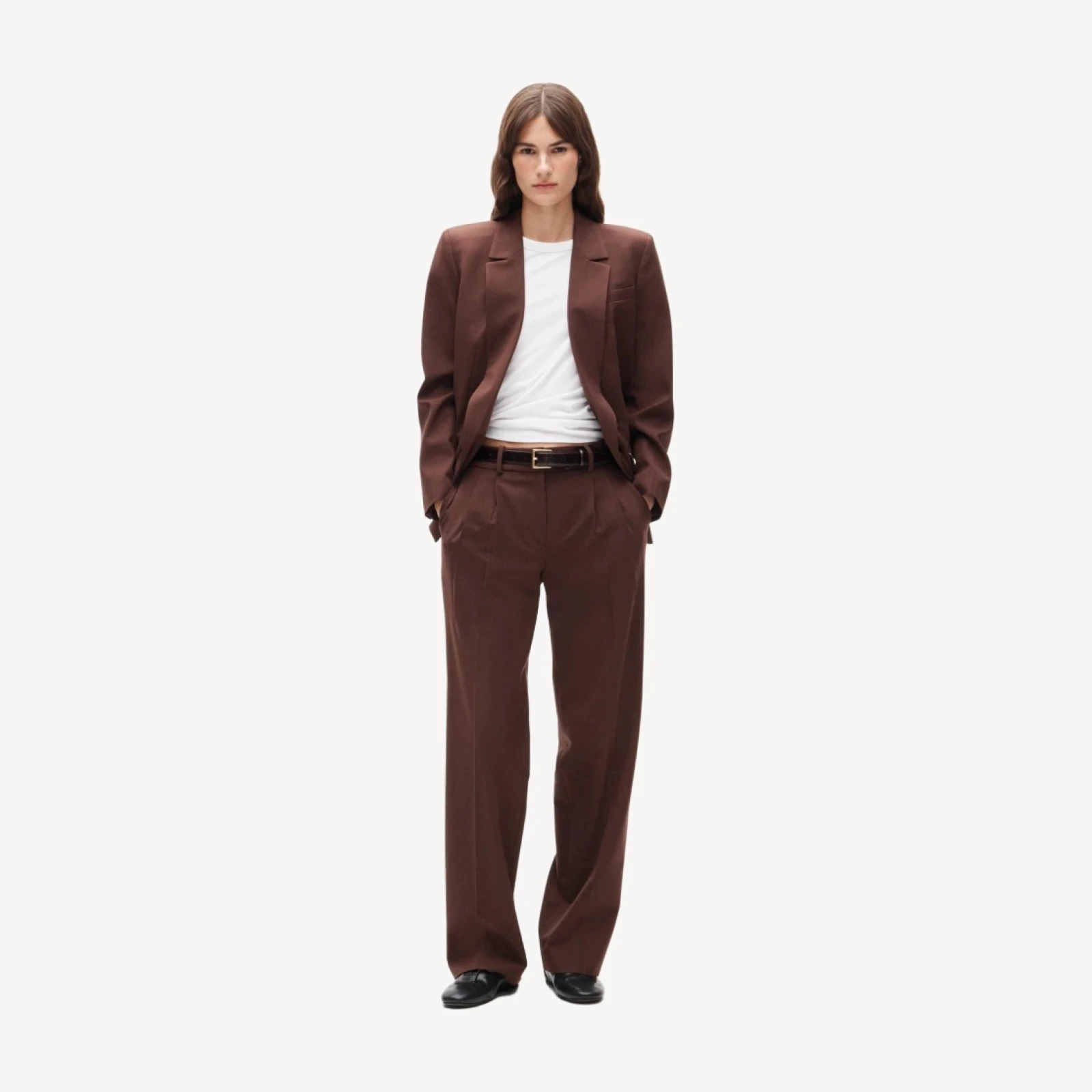 Essential trouser in lightspun wool blend