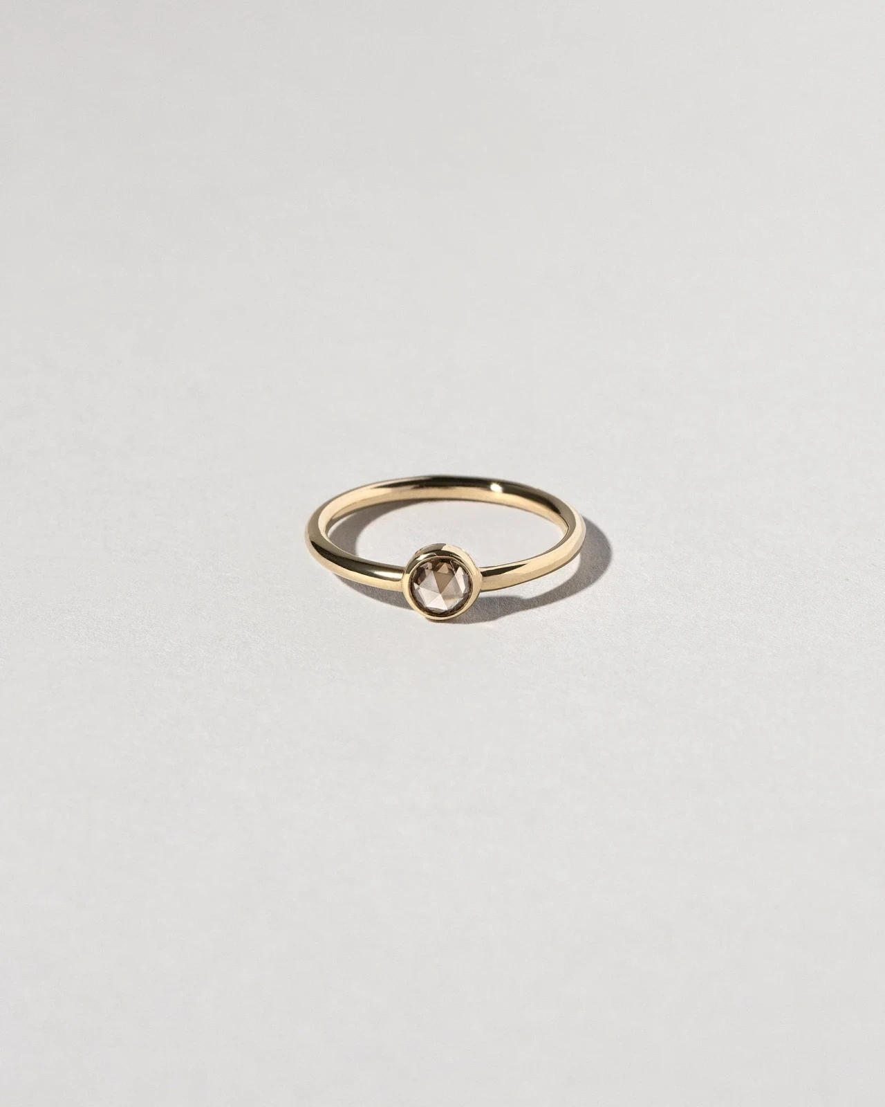 Rose Cut Champagne Diamond Ring