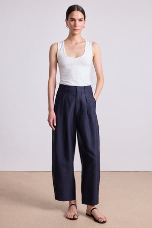Basket Weave Bari Crop Trouser