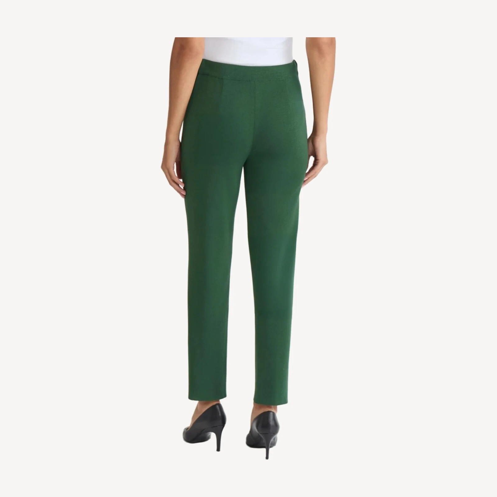 Nancy Slim Leg Mylana Knit Pant, Dark Ivy