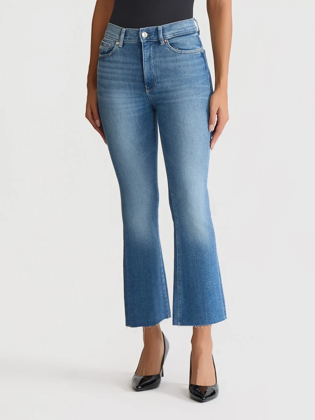 Bridget High-Rise Cropped Bootcut Jeans, Island Park Wash
