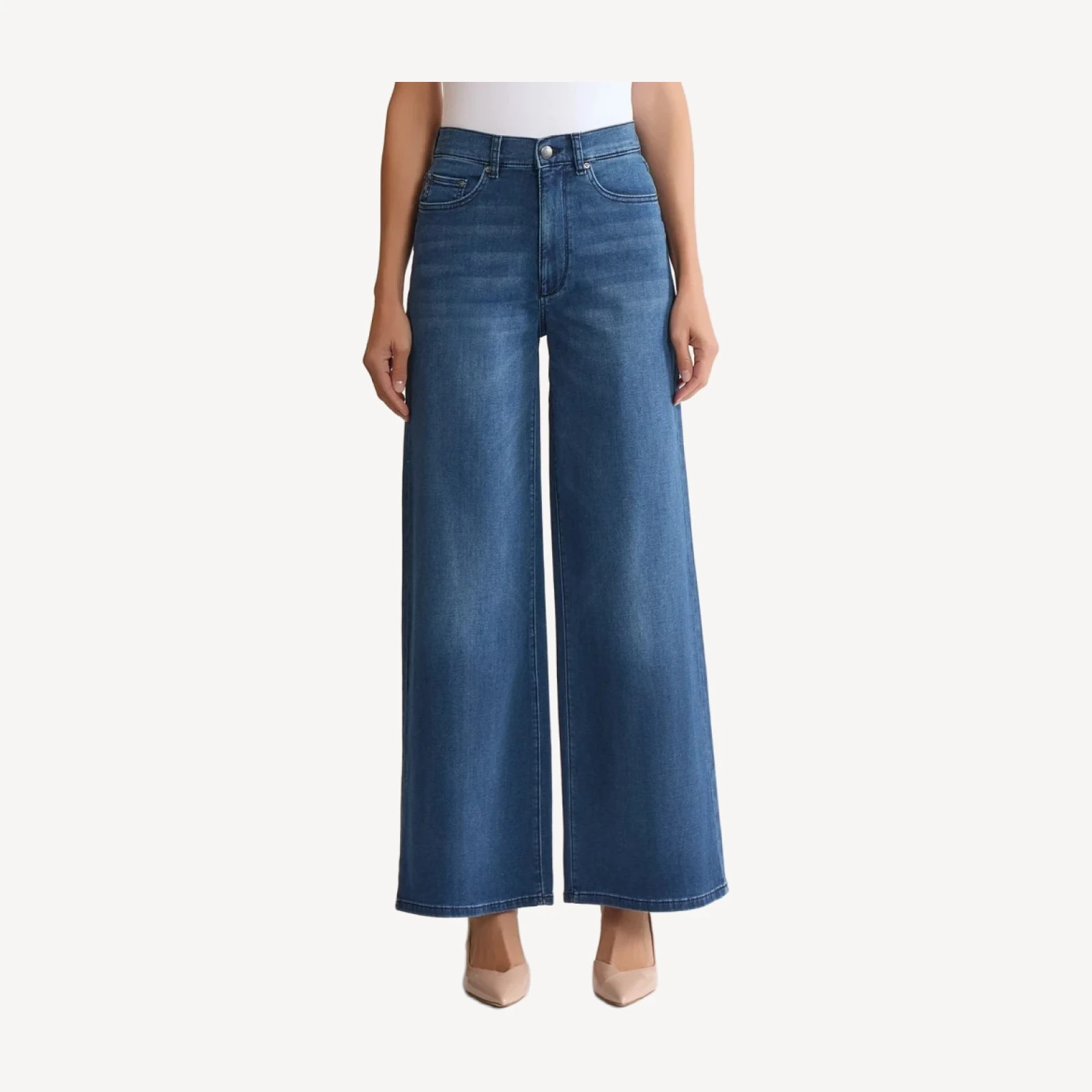 Hepburn High-Rise Wide Leg Vintage Jean, Stream Wash
