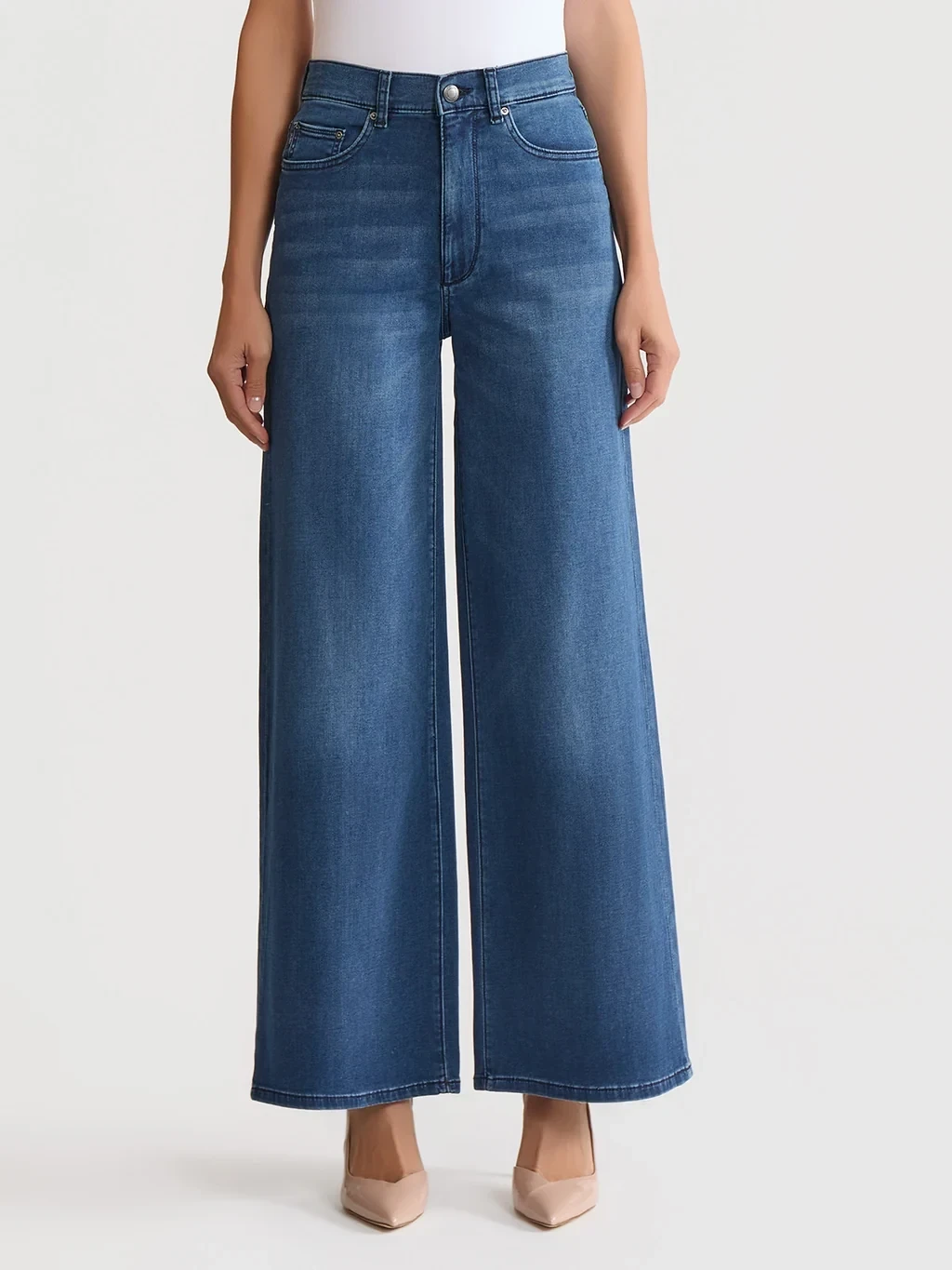 Hepburn High-Rise Wide Leg Vintage Jean, Stream Wash