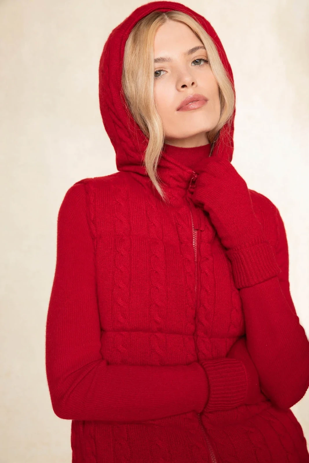 ADLEY CASHMERE GLOVES - WINTER RED