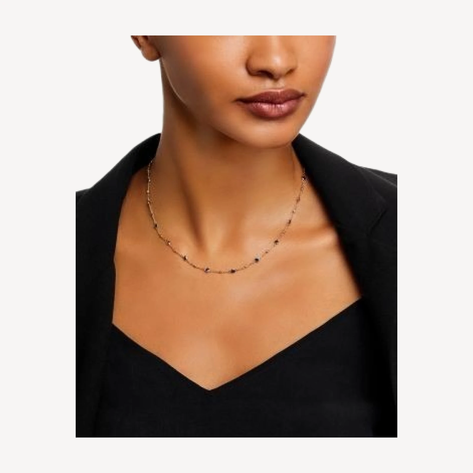 Bloomingdale's Fine Collection Blue Sapphire & Diamond Bezel Station Collar Necklace in 14K Yellow Gold, 16-18