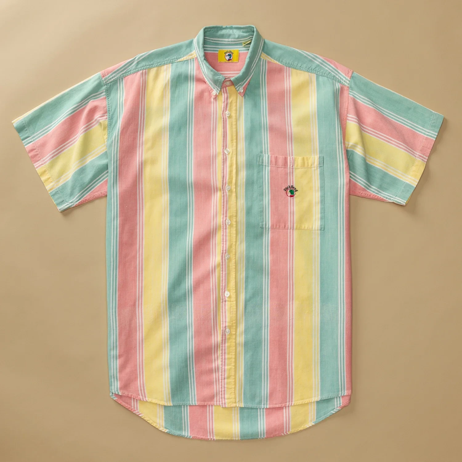Multi Striped Cotton Sport Shirt XL - Duck Head Vintage