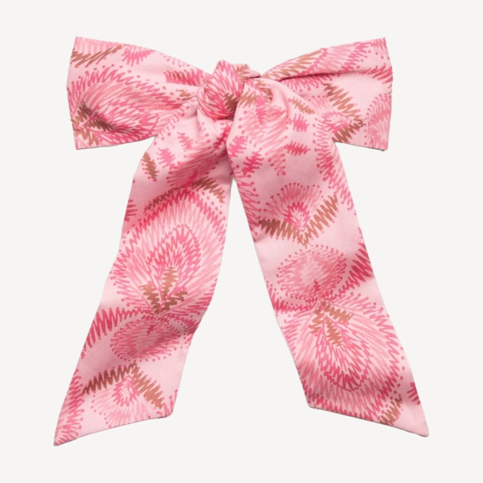 The Belle Bow - Pink Palm Ikat