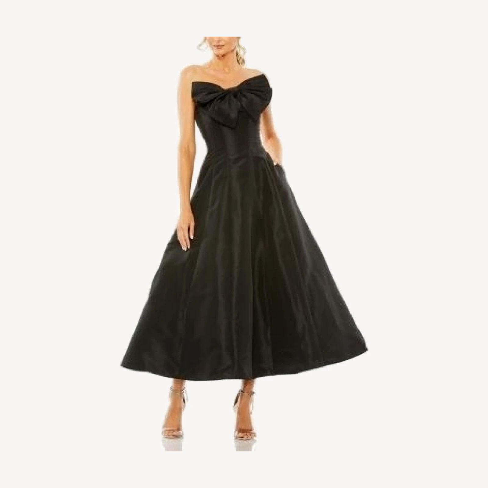 Mac Duggal Bow Detailed Strapless Ballgown