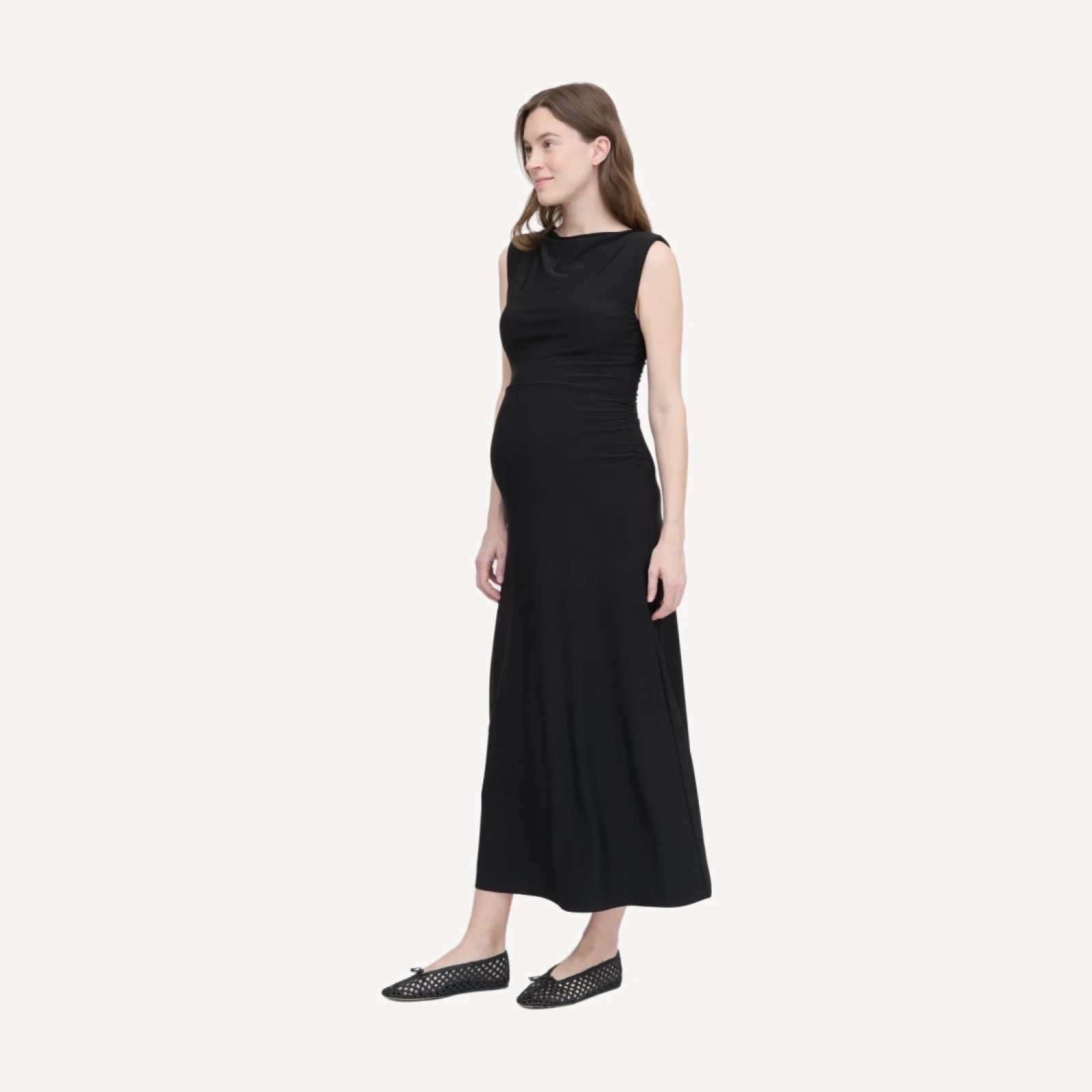 The Maternity Sloane Dress - Black Jersey