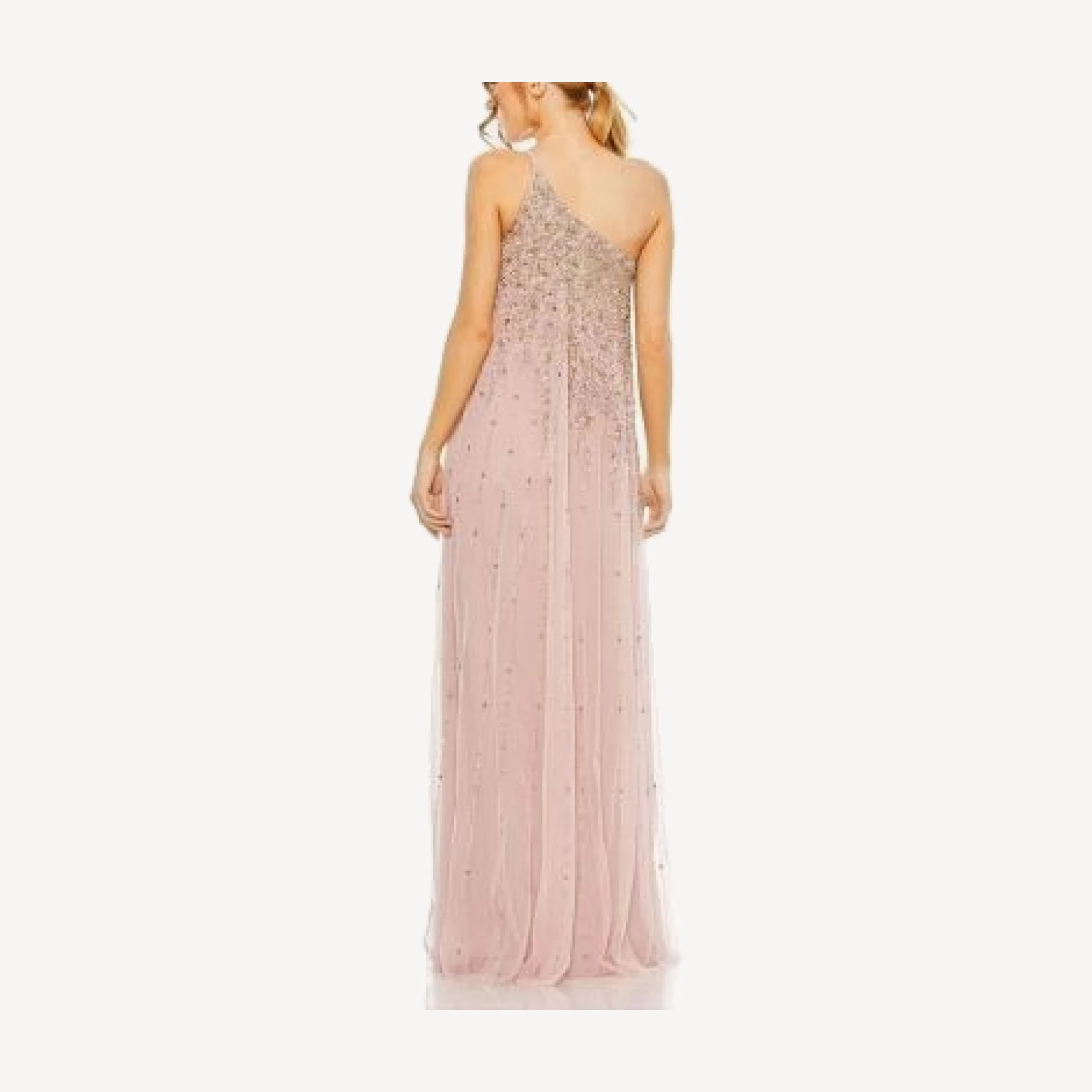 Mac Duggal One Shoulder Embellished Trapeze A Line Gown