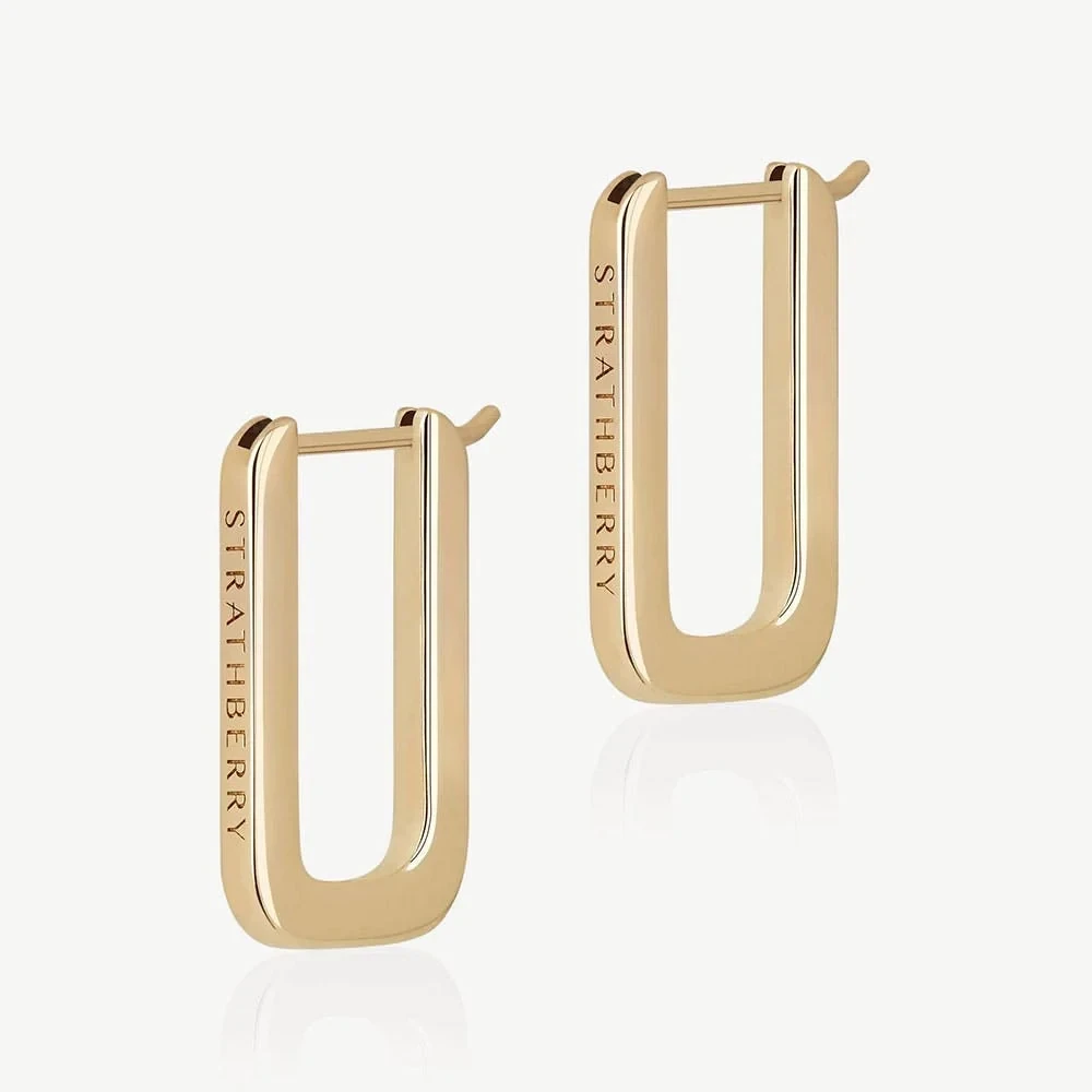 Rectangular Hoop - 22 Carat Gold Gilded, photo 5