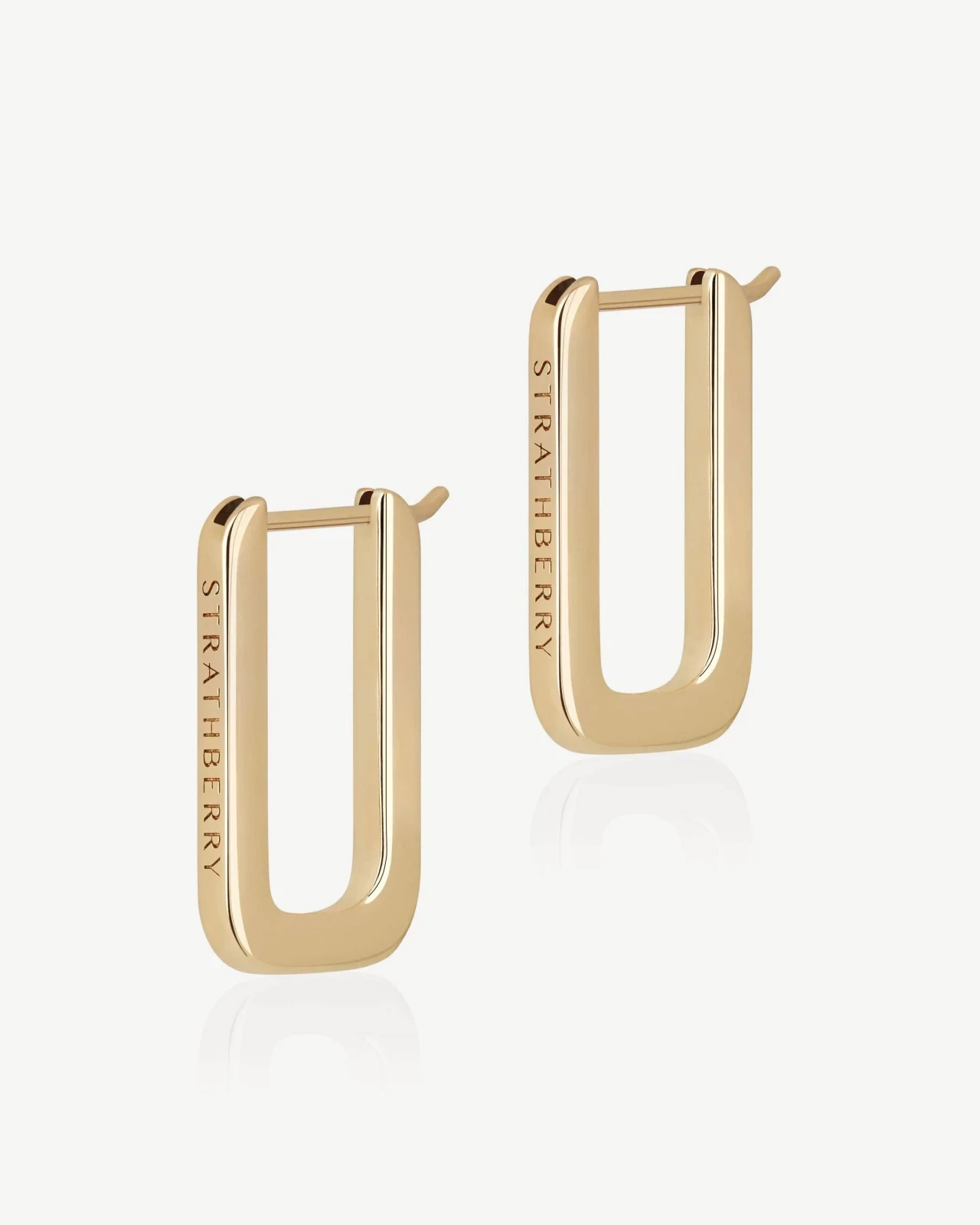 Rectangular Hoop - 22 Carat Gold Gilded, photo 6