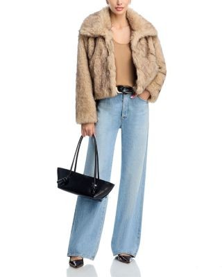 Aqua Faux Fur Coat - Exclusive, photo 2