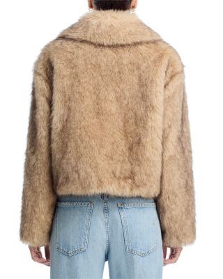 Aqua Faux Fur Coat - Exclusive, photo 3