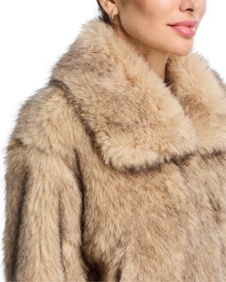 Aqua Faux Fur Coat - Exclusive, photo 5